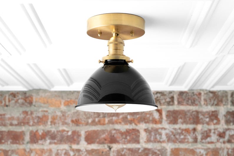 Black Ceiling Light - Rustic Lighting - Flush Mount Light - Farmhouse Decor - Ceiling Light Fixture - Edison Bulb Light - Model No. 7538 image 6