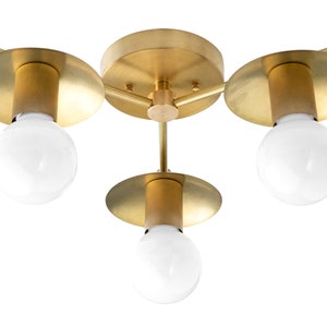 Modern Light Fixture Backsplash Light Raw Brass Black Lighting Ceiling Light Fixture Model No. 2292 image 3