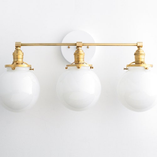 Globe Light Black Vanity Mid Century Lighting Globe Light Black Vanity Mid Century, 1950s Bathroom Light Fixtures