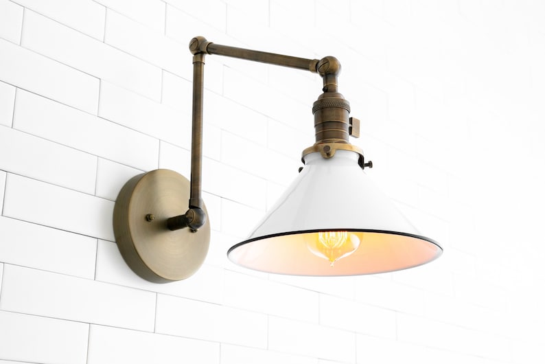 Modern Farmhouse Wall Sconce Wall Light Fixture Adjustable Sconce With Switch Model No. 3861 image 6