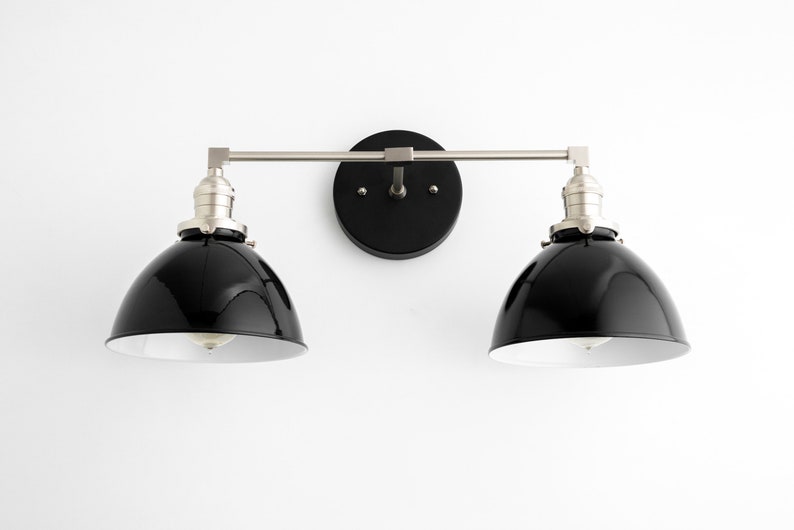 Bathroom Vanity Industrial Lighting Satin Nickel Vanity Etsy