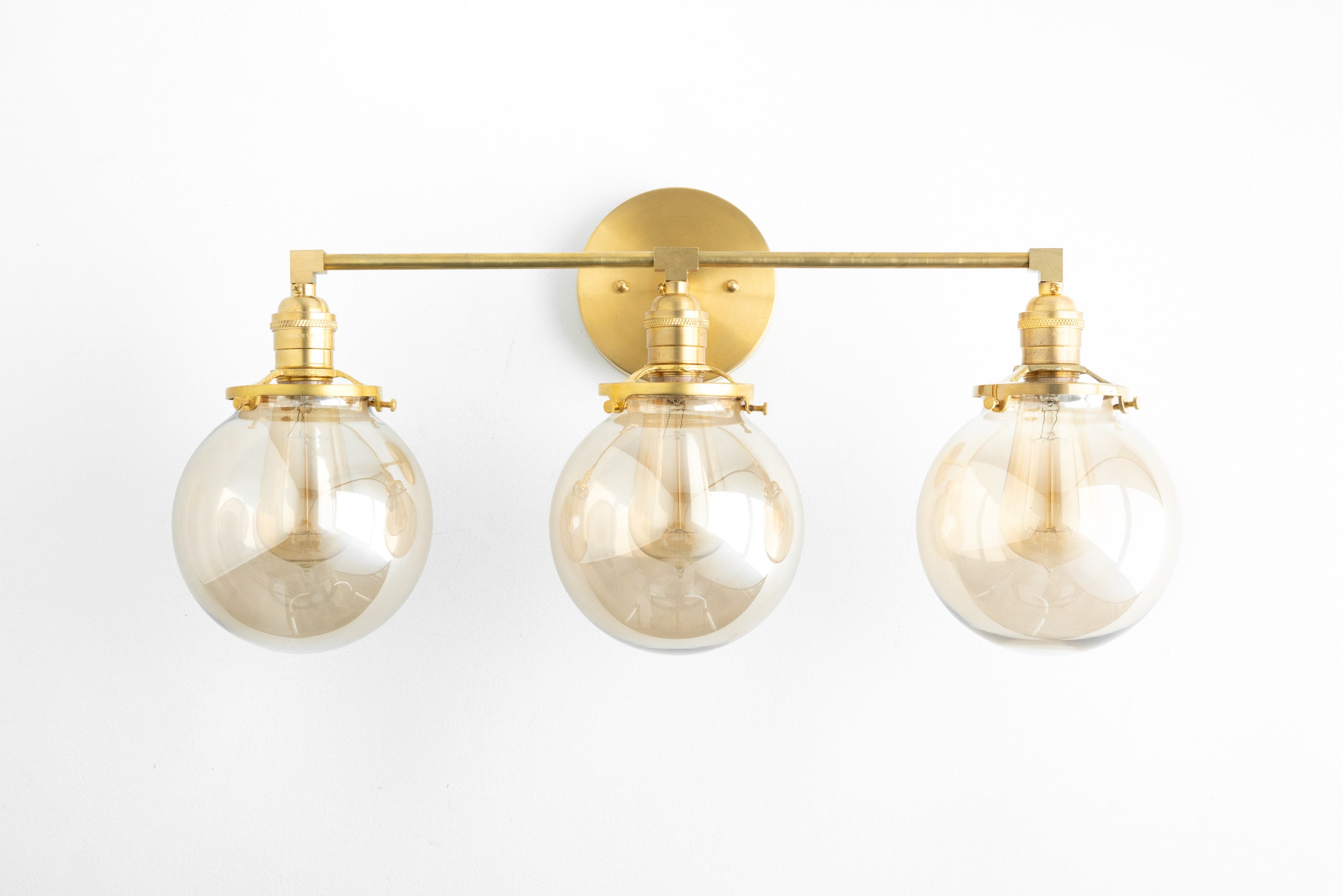 Lights Brass Vanity Lighting 3 Bulb Bathroom Lamps - Etsy