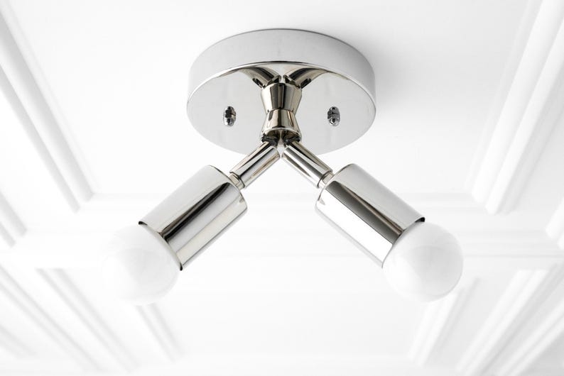 Modern Ceiling Lamp - Minimalist Light - Flush Fixture - Gold Brass Light - Mid Century Lighting - Model No. 6617 Bild 8