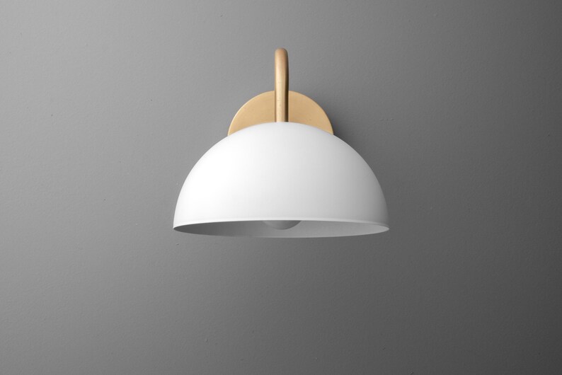 Sconce Light-Brass Wall Sconce-Modern Wall Light-Dome Wall Lamp - Model No. 6678 zdjęcie 2