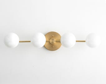 Mirror Vanity - Mirror Light - 4 Bulb Vanity - Bathroom Vanity - Wall Light - Vanity Light - Contemporary - Retro - Model No. 1113