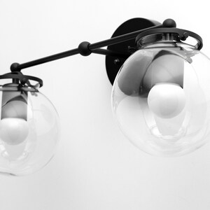 Modern Globe Vanity - Mid Century Lamps - Bathroom Wall Light - Wall Sconce - Vanity Lighting - Raw Brass Light - Model No. 0584 image 8