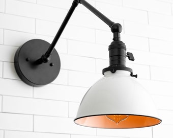 Swing Arm Sconce - Wall Lamp - Farmhouse Lighting - Handmade Light Fixture - Model No. 8551