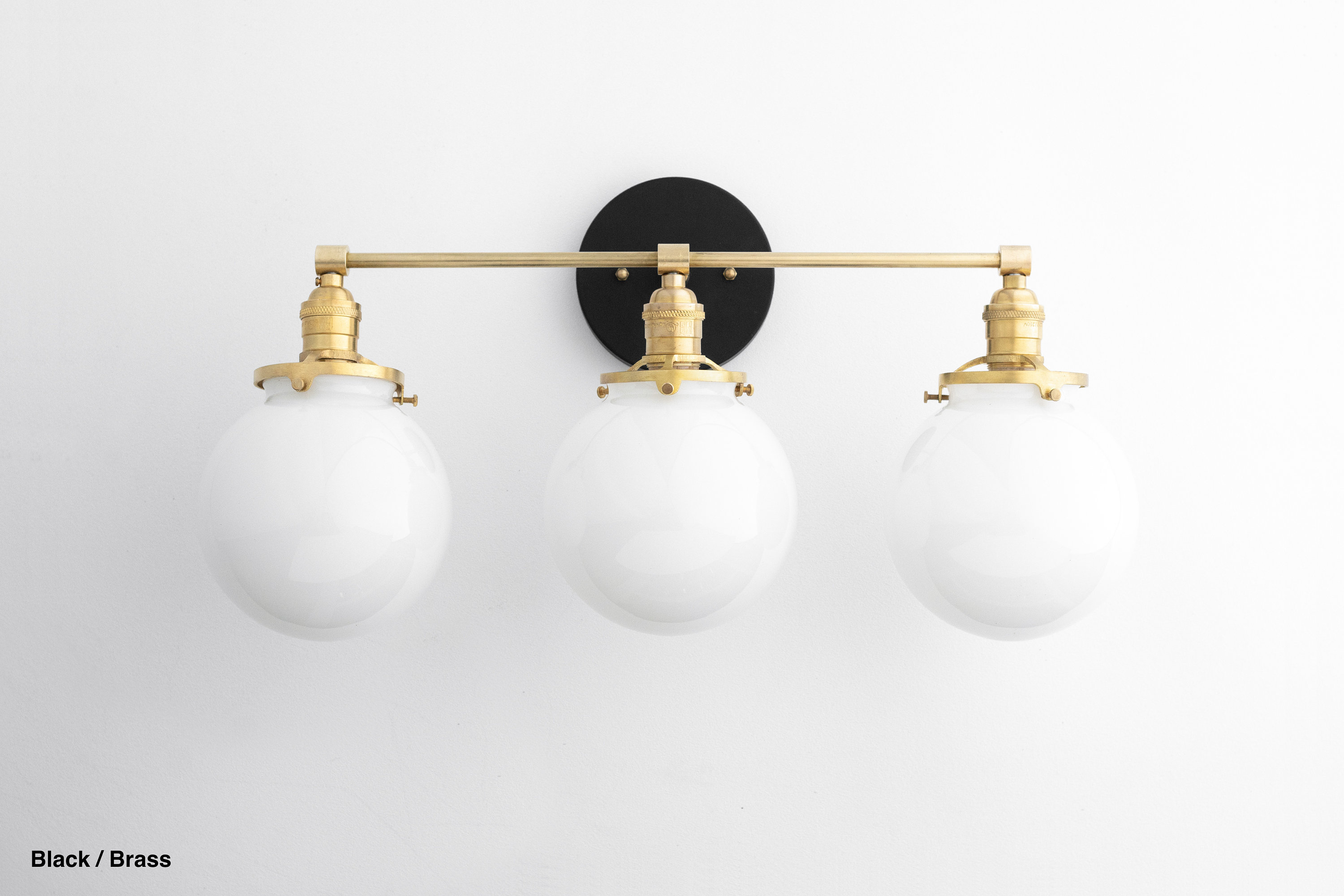 Globe Light Black Vanity Mid Century Lighting Vanity Etsy