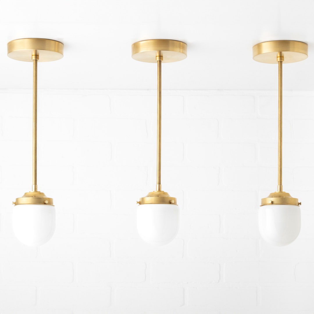 Brass Pendant Art Deco Pendant Brass Hanging Light Kitchen Island ...