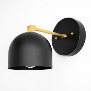Minimalist Sconce - Multiple Variations - Finish Choices - Downward Lighting Sconce - Black Dome Sconce - Modern Sconce - Model No. 8704