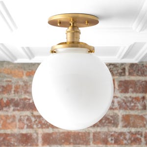 Ceiling Light-White Ball Light-Flush Mount-Ceiling Light - Model No 1081