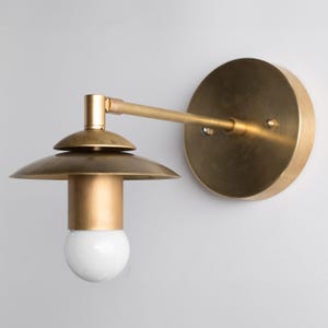 Brass Sconce - Rustic Wall Sconce - Modern Wall Light - Gold Sconces - Mid Century Sconce - Model No. 5065