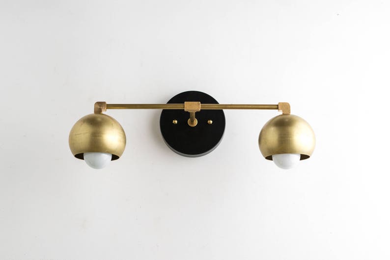 Gold Vanity Lights Bathroom Lamp Mid Century Image 0