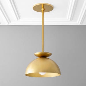 Pendant - Dome Light Fixture - Brass Pendant Light - Brass Ceiling Lamp - Model No. 4975