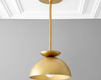 Pendant - Dome Light Fixture - Brass Pendant Light - Brass Ceiling Lamp - Model No. 4975