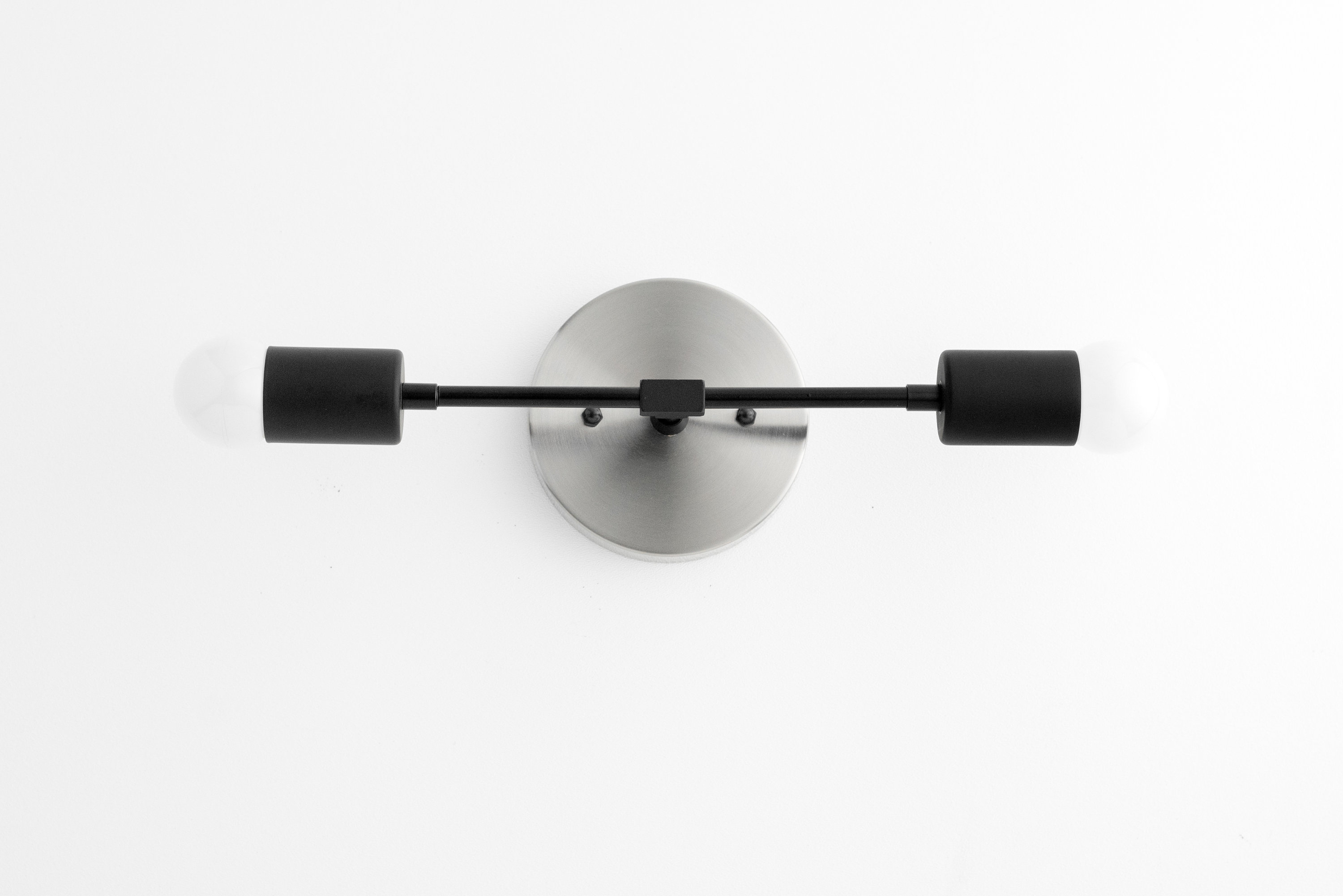 Bathroom Lighting Mid Century Vanity Black Vanity Mirror Etsy