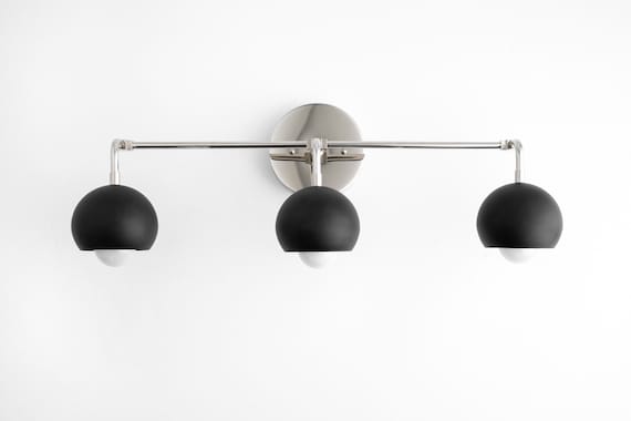 Black modern bathroom light fixture online