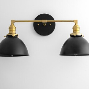 Matte Black Bucket Shade - Vanity Lighting - Bathroom Lighting - Bathroom Sconce - Wall Sconce - Unique Lighting - Model No. 3370 image 5