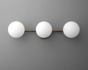 Vanity Light Light-Modern Vanity Light-Brass Globe Sconce - Model No. 9250