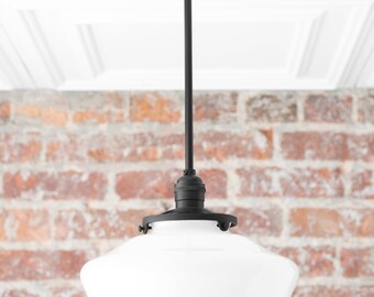 Black schoolhouse cheap pendant light