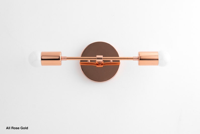 Rose Gold Vanity 1950's Lighting Bathroom Lighting Etsy