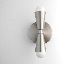 Wall Sconce - Lighting - Brushed Nickel - Bowtie Sconce - Mid-Century Lighting - Model No. 4717