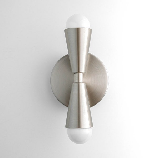 Wall Sconce - Lighting - Brushed Nickel - Bowtie Sconce - Mid-Century Lighting - Model No. 4717