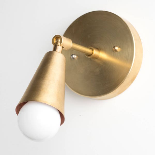 Mid Century Sconce - Modern Wall Lamp -  Gold Sconces - Wall Lights - Brass Wall Fixture - Model No. 4339