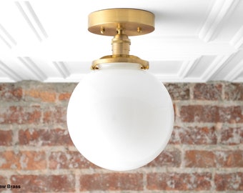 Ceiling Light-White Ball Light-Flush Mount-Ceiling Light - Model No 1081