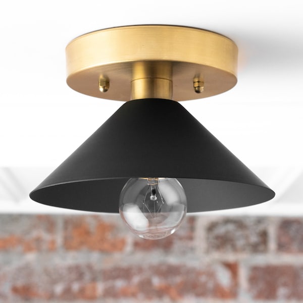 Flush Mount Fixture - Black Ceiling Light - Farmhouse Lighting - Ceiling Light - Ceiling Lamp - Industrial Lighting - Model No. 2473