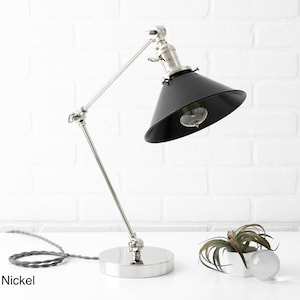 Black Desk Lamp Edison Table Lamp Black Shade Lamp Adjustable Table Light Farmhouse Lamp Model No. 7171 image 3