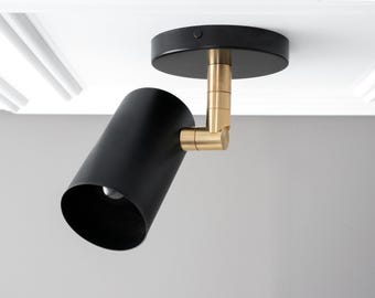 Ceiling Light Light-Modern Ceiling Light-Matte Black Lamp-Brass Gold Fixture - Model No. 4287
