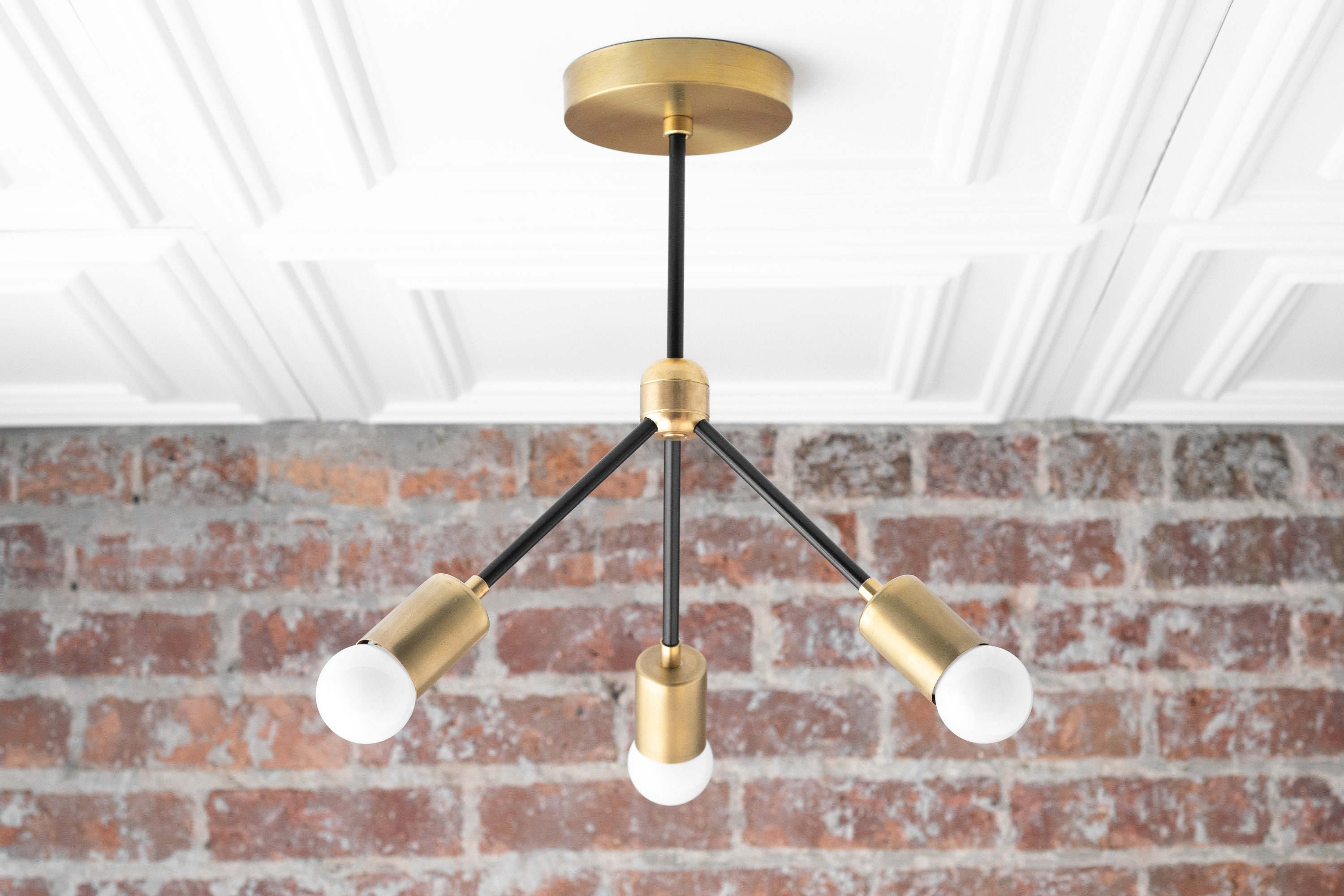 Modern Light Fixture Sputnik Lights Semi Flush Mid Etsy