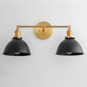 Matte Black Bucket Shade - Vanity Lighting - Bathroom Lighting - Bathroom Sconce - Wall Sconce - Unique Lighting - Model No. 3370 image 1