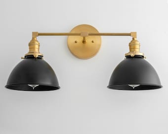 Matte Black Bucket Shade - Vanity Lighting - Bathroom Lighting - Bathroom Sconce - Wall Sconce - Unique Lighting - Model No. 3370