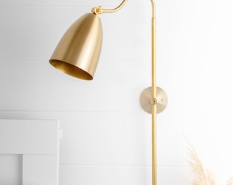 Bedside Light - Plug In Wall Sconce - Brass Sconce - Sconce Lighting - Wall Sconce - Modern Lighting - Model No. 7896