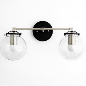 Modern Globe Vanity - Mid Century Lamps - Bathroom Wall Light - Wall Sconce - Vanity Lighting - Raw Brass Light - Model No. 0584 image 5