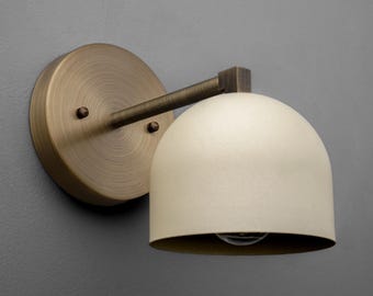 Sconce Light-Modern Wall Sconce-Brass Finish Lamp-Minimalist Lighting - Model No. 3622