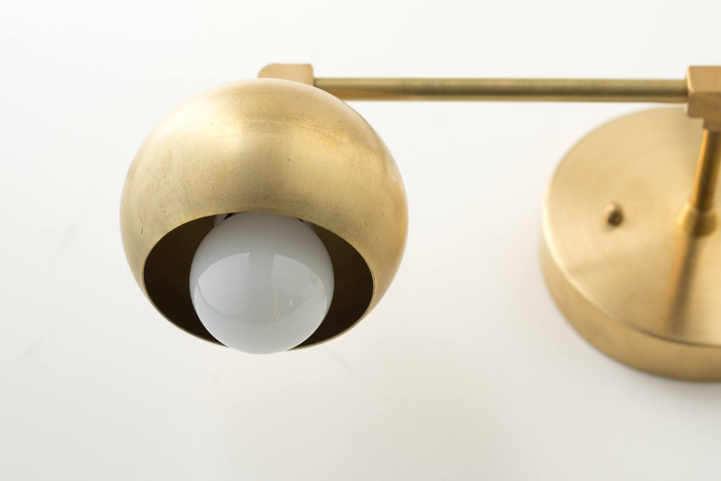 modern brass vanity light