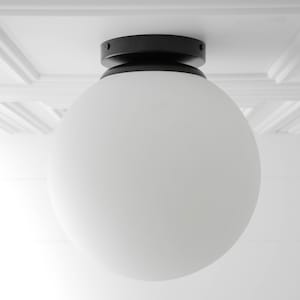 10 Inch Frosted White Globe Glass Ceiling Light Flush Mount Light Modern Lighting Light Fixture Model No. 2910 image 6
