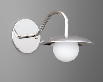 Sconce Light-Modern Wall Lamp-Glass Globe Light-Chrome Wall Sconce - Model No. 1088