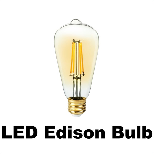 7 Watt -  600 Lumens - LED Edison Bulb - 2200 Kelvin