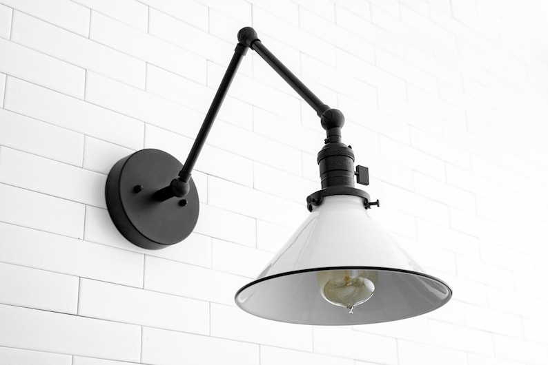 Modern Farmhouse Wall Sconce Wall Light Fixture Adjustable Sconce With Switch Model No. 3861 image 3