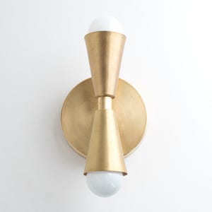 Cone Sconce - Antique Brass Light - Wall Sconce - Light Fixture - Bathroom Lighting - Hallway Lighting - Model No. 4717 image 7