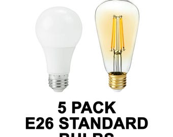 E26 Socket Bulbs - 5 Pack