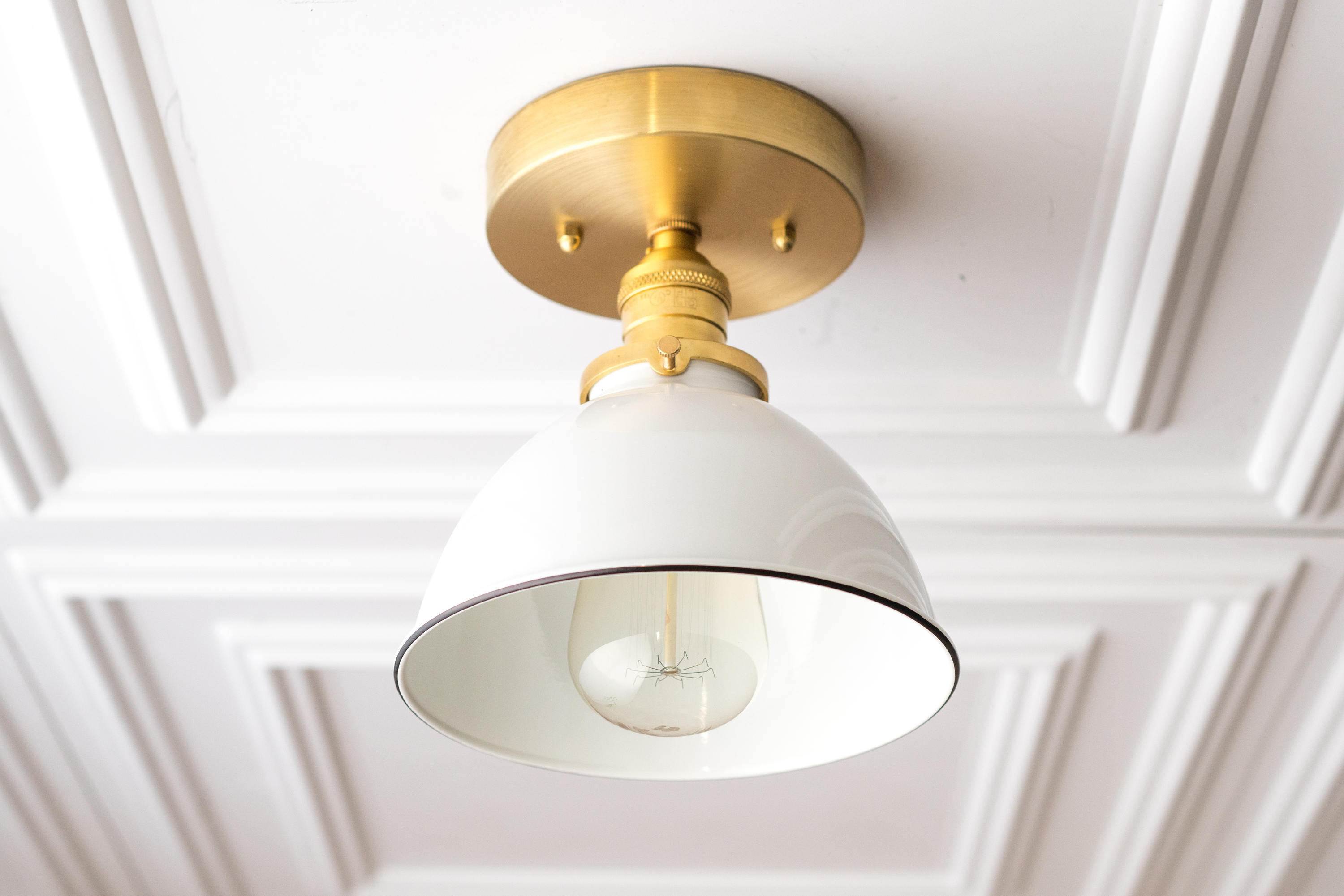 Flush Ceiling Light Industrial Chic 