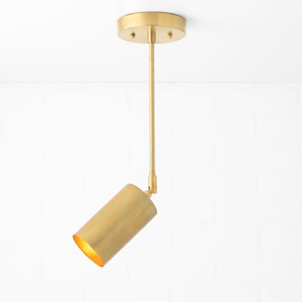 Brass Pendant Light  - Unique Lighting - Mid Century Lighting - Modern Lighting - Kitchen Island - Industrial Lighting - Model No. 3423