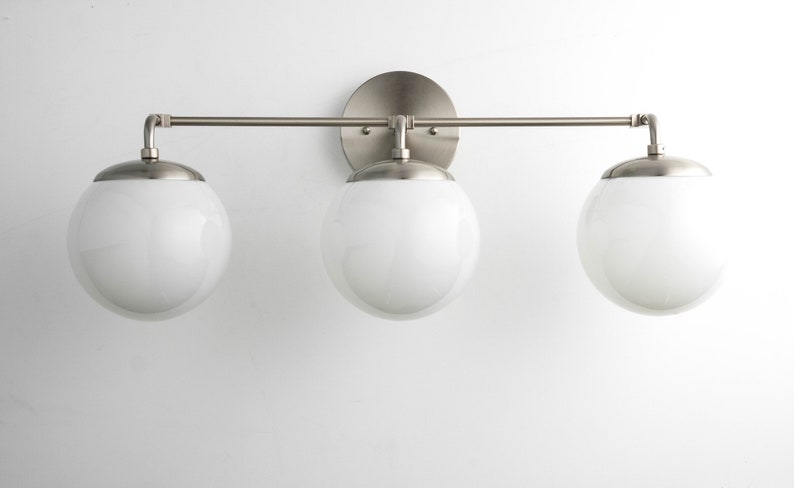 Globe Light Modern Light Fixture Opal Globe Bathroom - Etsy