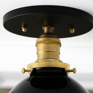 Black Ceiling Light - Rustic Lighting - Flush Mount Light - Farmhouse Decor - Ceiling Light Fixture - Edison Bulb Light - Model No. 7538 image 3