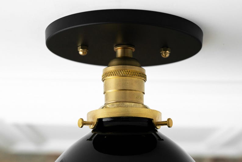 Black Ceiling Light - Rustic Lighting - Flush Mount Light - Farmhouse Decor - Ceiling Light Fixture - Edison Bulb Light - Model No. 7538 image 3